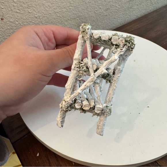 Rustic White Miniature Shelf dollhouse decor handmade - Picture 2 of 7